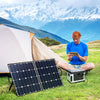 Suaoki 100W Foldable Dual-Port Solar Panel 10 In 1 Connector Cable Camping UK