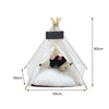 Paw Hut Teepee Bed Pet Cat Kitten Dog Puppy Play Tent Foldable House White