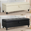 Faux Leather Storage Ottoman Seat Stool Bench Chest Toy Box Pouffee Footstool UK