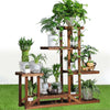 Wood Flower Display Plant Stand 5 Tier Corner Shelf Storage Rack Indoor Outdoor