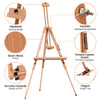 Wooden Artist Easel Beech Studio Painting Stand Holder Storage Drawer Adjustable