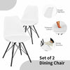 Set of 2 Dining Chair Modern Lounge Chair Makeup Vanity Chair Cushioned PU Seat