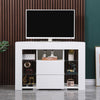 High Gloss Modern LED Display Cabinet Sideboard Buffet Cupboard TV Unit Stand UK
