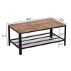 Industrial Retro Coffee Table Vintage Steel Frame Side End Desk Home Living Room