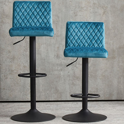 1/2/4X Bar Stools Gas Lift Stools Velvet Breakfast Kitchen Cafe Pub Swivel Chair