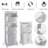 Mobile Laundry Basket 2/3 Tier Compact Laundry Hamper Sorter Cart Clothes Sorter
