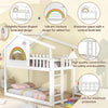 Children Wooden Bed Frame Double Bunk Beds 3ft Single Pine Wood Bed Kids White