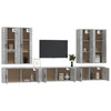 7 Piece TV Cabinet Set Concrete Grey Engineered Wood G5C6