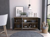 Sideboard Cupboard Cabinet With 3 Doors In Grey Oak Effect Living Room Storage