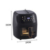 Large 8L Air Fryer Touch Screen Smart Healthy Cooker Oven Window Visible 2400W