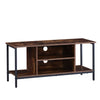 Wood TV Cabinet TV Stand Unit Metal Frame Living room Media Storage Book Shelf