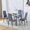3/5Pcs Small Space Dining Set Square Glass Dining Table+ 2/4 Dining Chairs Home
