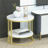 Coffee Table Marble Side Table MDF End Table Bedside Unit Lamp Telephone Stand