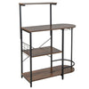 4-Tier Kitchen Bakers Rack Microwave Oven Stand Storage Organizer w/ 6 Hooks