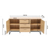 Solid Wood Vintage TV Stand Storage Drawers Cabinet Entertainment Console Table