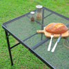 Ajustable Camping Table Portable Outdoor Trip BBQ Tall Metal Desk Garden Foldabl