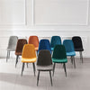 Dining Chairs 2/4/6pcs Modern Suede/Velvet Back Sturdy metal Legs Office/Cafe