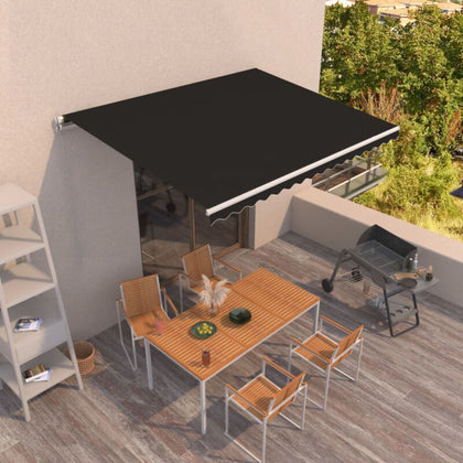 Manual Retractable Awning 450x350 Anthracite K4P7