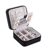 Small Portable Jewellery Box Organizer PU Leather with Mirror for Ring Necklace