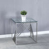 Tempered Glass Tea Coffee Table Side Small End Stand Teapoy Desk Metal Pedestal