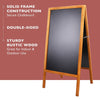 Wooden Folding A-Frame Chalkboard Pavement Sandwich Sign for Cafe Teaching Xmas