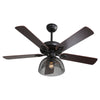 Industrial 52inch E27 Led Ceiling Fan Light with Remote Control Living Room Fans