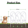 5PCS White Garden Fencing Panel Vegetable Flower Lawn Picket Borders Pet Barrier
