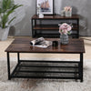 Industrial Wood TV Stand Entertainment Unit Coffee Table Cabinet with Shelf Rack
