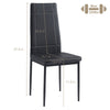 2/4/6pcs Faux Leather Velvet Fabric Dining Chairs Metal Chromed Legs Dining Room