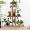 3 Tier Wood Plant Stand Tapered Design Pot Holder Shelf Exhibiting Ladder Rack