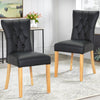 2/4Pcs Upholstered Dining Chair High Back Padded Seat with Door Knocker Kitchen