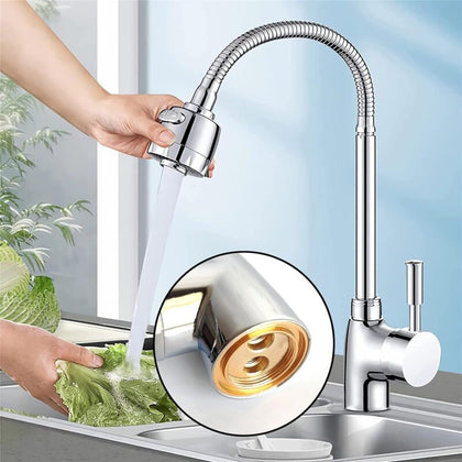 Modern Mono Kitchen Mixer Tap Pull Out 360° Swivel Spout Single Lever Tap Chrome