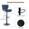 Adjustable Bar Stool x2 Gas Lift Kitchen Stool Frosting Base Swivel Faux Leather
