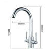 Kitchen Tap Sink Mixer 2 Lever Tap Swivel Modern Chrome Basin Water Fall Taps