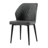 2 x Dining Chairs PU Set Padded Seat Metal Leg Kitchen Chair Home Office