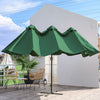 Extra Large 4.6M Garden Parasol Patio Umbrella Double Side Sunshade Sofa Outdoor