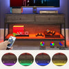 TV Stand Media Cabinet Console Table Entertainment Center w/ LED Shelves