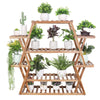 42"Utility Large Wood Plant Stand Garden Corner Plant Shelf Storage Rack Balcony