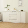 Side Cabinets 3 pcs White Solid Pinewood C3K0