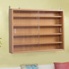 Wood Wall Cupboards Slim 5 Shelves Glass Display Wall Mount Cabinet Models Shelf