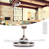 42" 4 Fan Blades Music Ceiling Fan Light LED Dimmable Chandelier Lamp w/ Remote