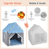 Large Kids Play House Children Indoor Outdoor Castle Fairy Tent with Light & Mat