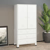 Industrial Wardrobe White 90x50x180 Metal Q5L2