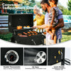 Portable Charcoal Grill BBQ Offset Smoker Combo w/ Wheels & Side Table Camping