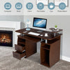 Computer Desk Home Office Workstation with 2 Drawers & Storage Compartments