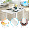 Foldable Dining Table and Chairs PU Leather Padded Seat Kitchen Home Furniture
