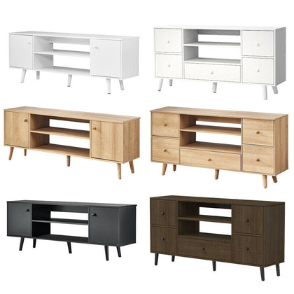 Wooden TV Stand w/ Shelf & Drawer Entertainment Unit Storage Cabinet Living Room