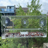 Strong Window Bird Feeder Acrylic Table Hanging Feeder Station w / Dry Seed Tray