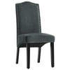 Set of 4 Modern Dining Chairs Padded Seat High Back Dining Side Velvet Chairs