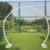 Round Metal Wedding Arch Frame Moongate Base Garden Arbor Flowers Balloon Stand